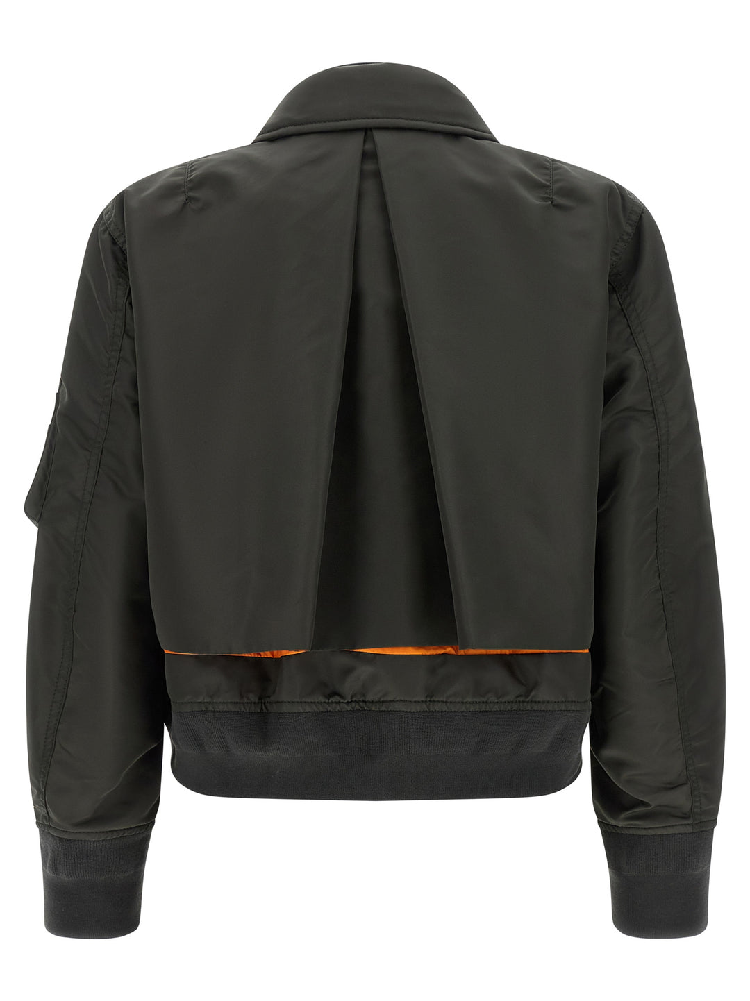 Sacai Double Layer Blouson Puffer Jackets - Verde | 94fe519f9f39d35f3305a38d1b1f4c138eac9982