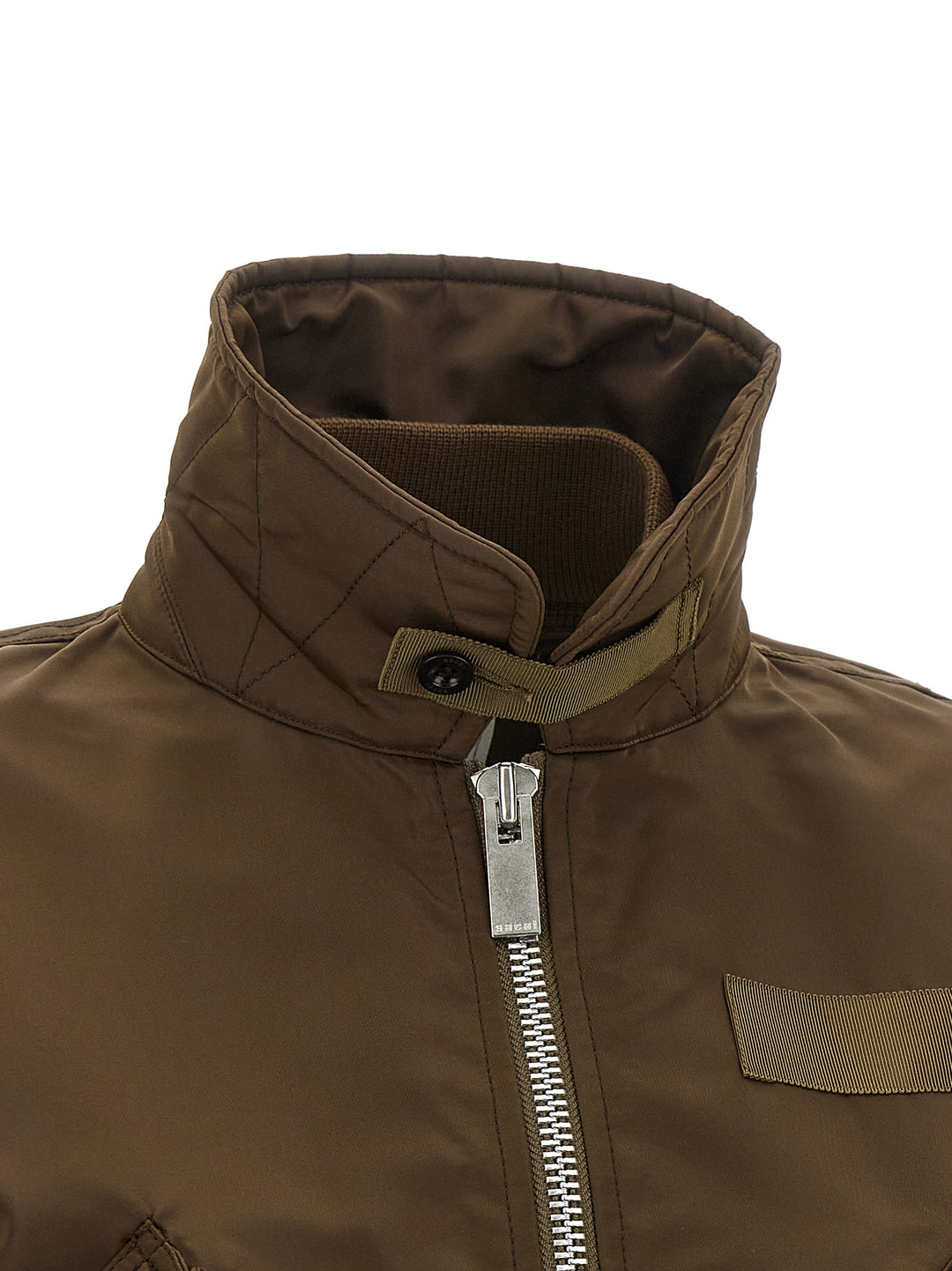 Sacai Double Layer Blouson Puffer Jackets - Marrone | 670639e28bfa7c467e231b20d69cd27a3c87efc9