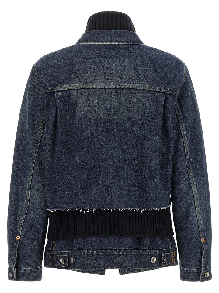 Sacai Hybrid Jacket Puffer Jackets - Blu | 5b0d1391371ac36fdff417f9a092a7fdea32a20d