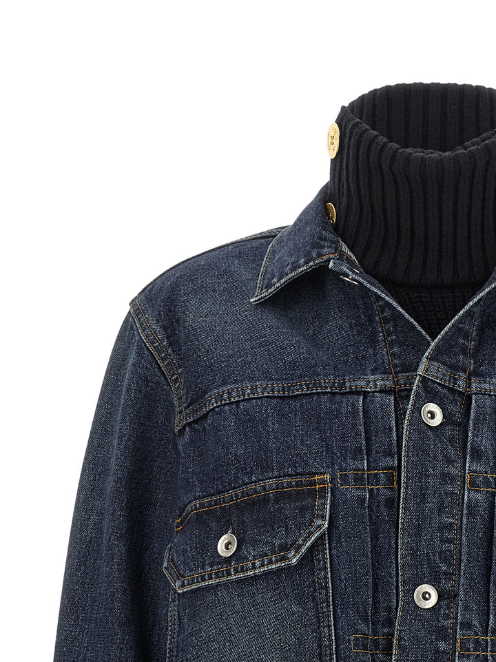 Sacai Hybrid Jacket Puffer Jackets - Blu | 2a54a343adf996c98a881ad73e4ce56201db2613