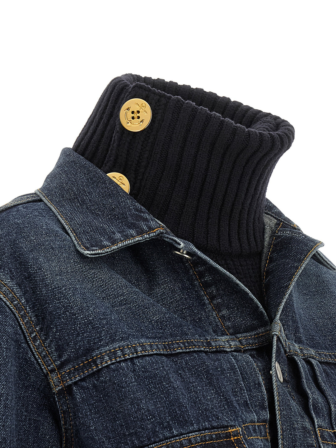 Sacai Hybrid Jacket Puffer Jackets - Blu | 65992d65fd2f8f72ed5a61af4cfe44e541172435