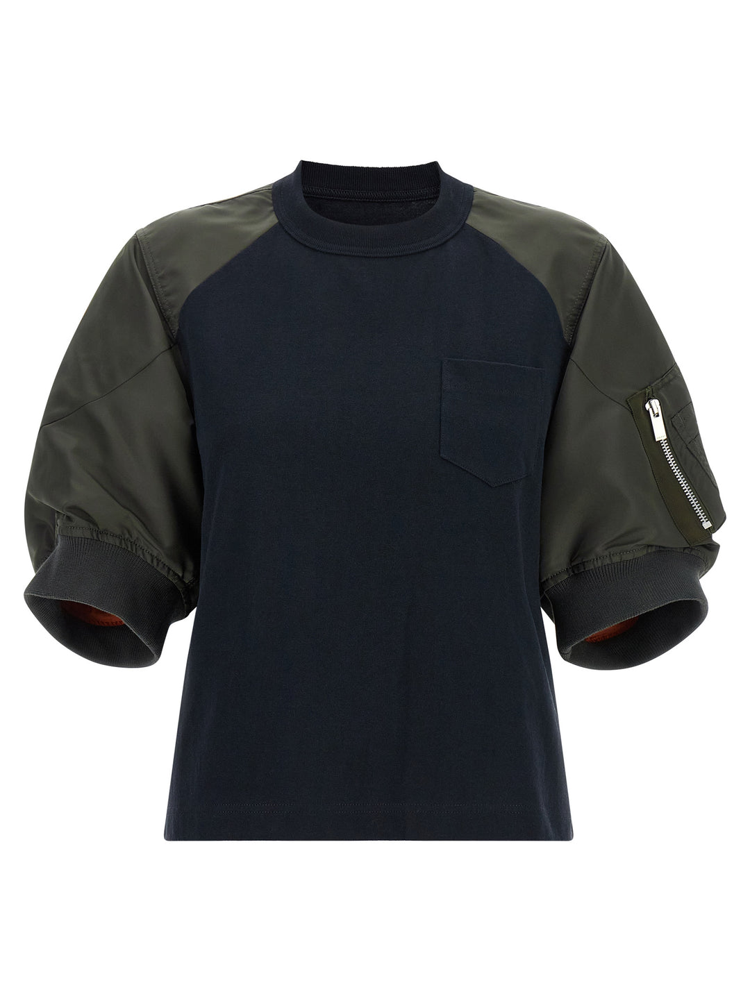 Sacai Hybrid T shirt - Blu | 082f902d630a7244d7699ef359374a5b574c26b2
