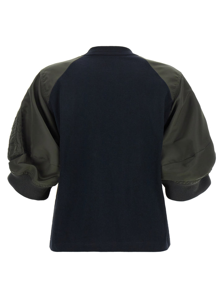 Sacai Hybrid T shirt - Blu | 5cc6cd09952a7a40f75edf54852f3fa993d5aa0c
