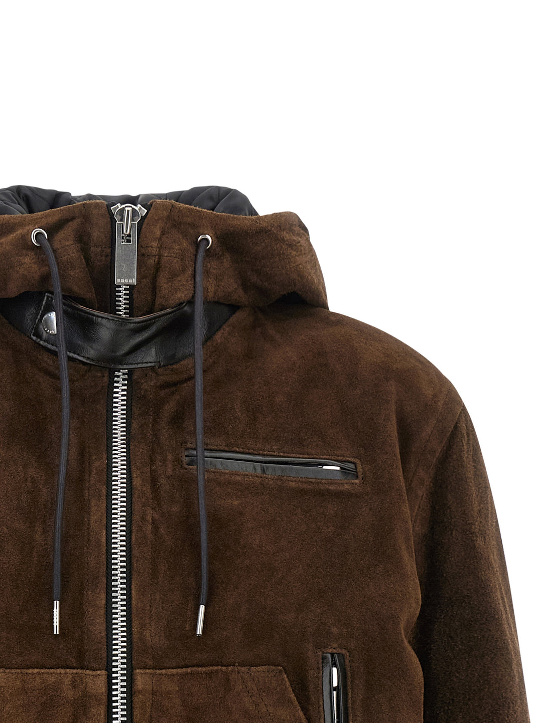 Sacai Suede Jacket Puffer Jackets - Marrone | f4bdd9a47ca7a2e7400367212f8dac40474a35f8