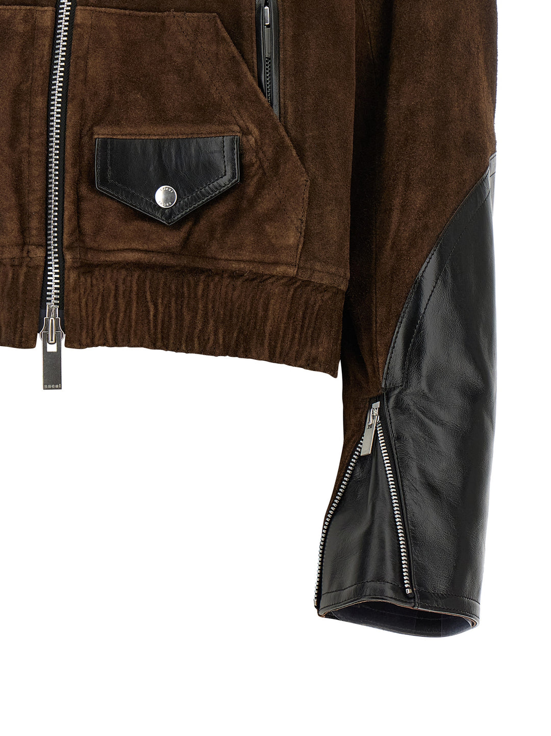 Sacai Suede Jacket Puffer Jackets - Marrone | 911e7f8b49e12340286db84982c4865df5471767