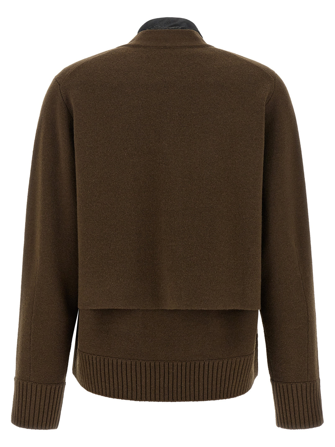 Sacai Cut-Out Cardigan Maglioni - Marrone | 72724e17cb71f681e2205810345006be9f6d767d