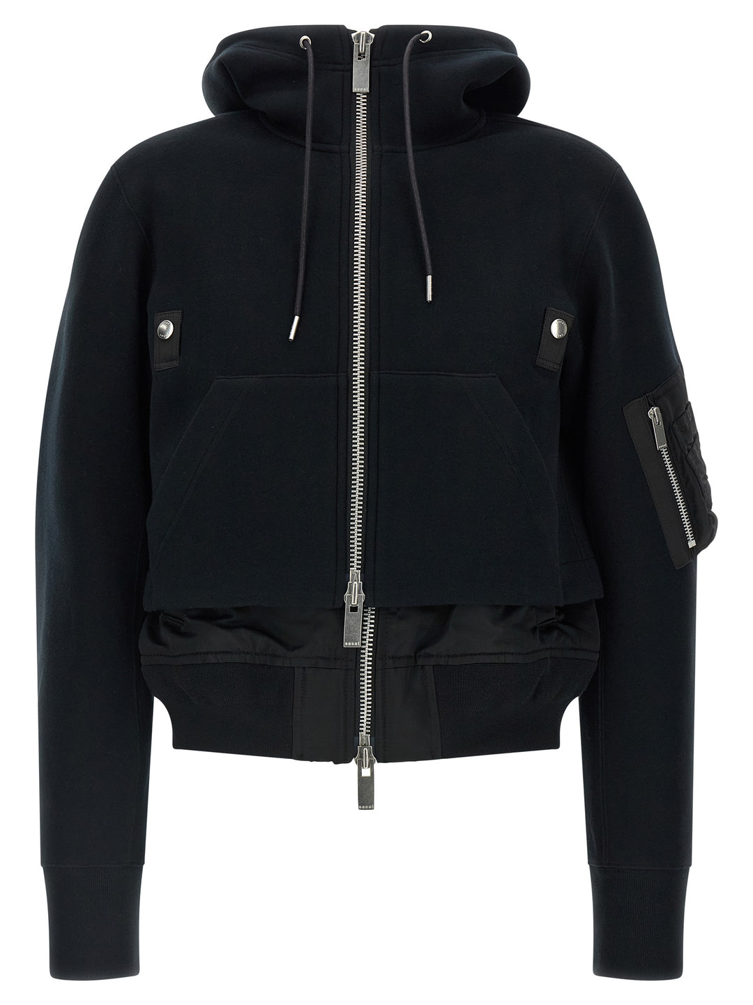 Sacai Sponge Puffer Jackets - Nero | a50849e85a59481ed6a9ee0d4c73dba9a6d1e880