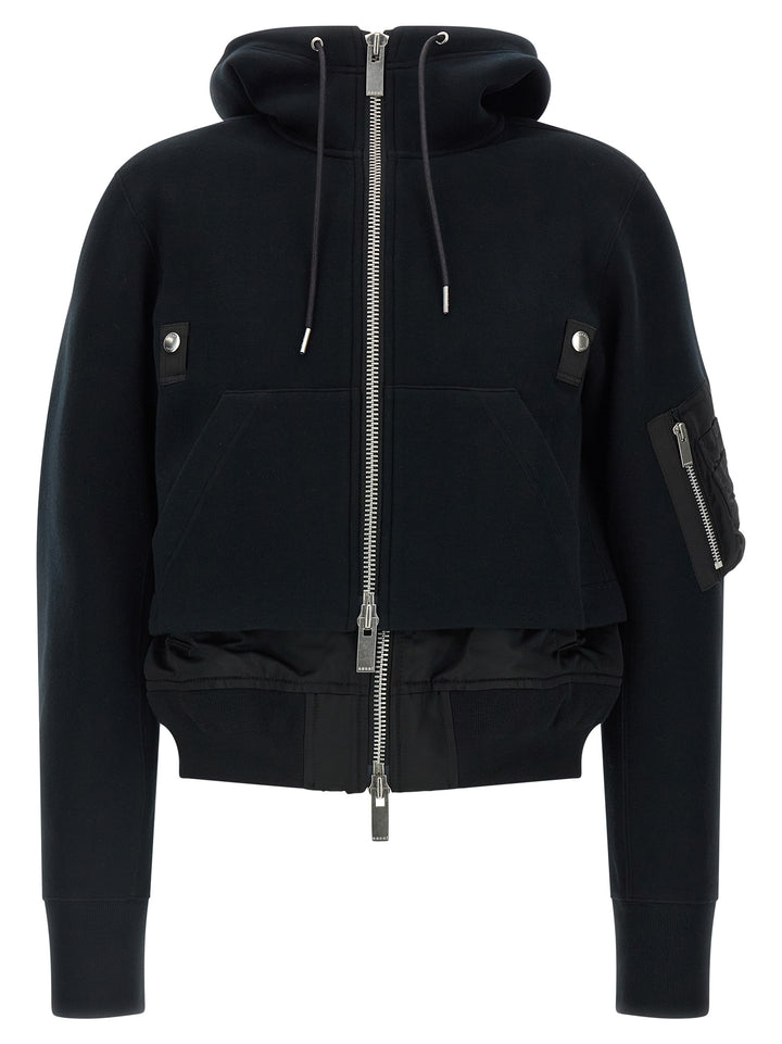 Sacai Sponge Puffer Jackets - Nero | a50849e85a59481ed6a9ee0d4c73dba9a6d1e880