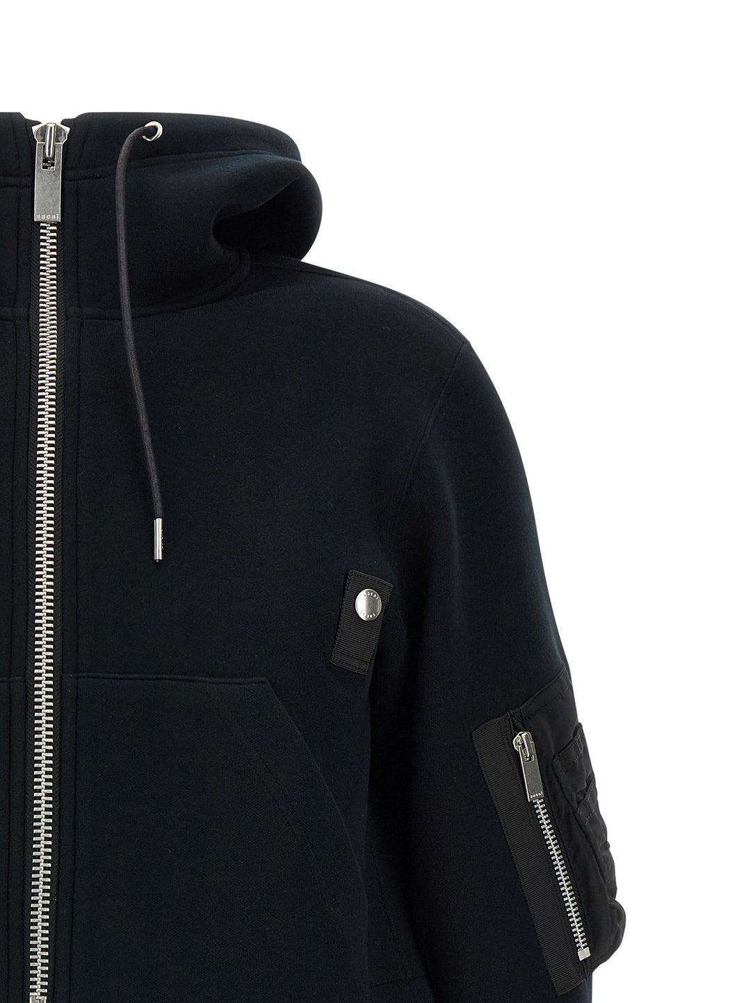 Sacai Sponge Puffer Jackets - Nero | fb1a7b4609d19488b401434e28309848b251e9f2