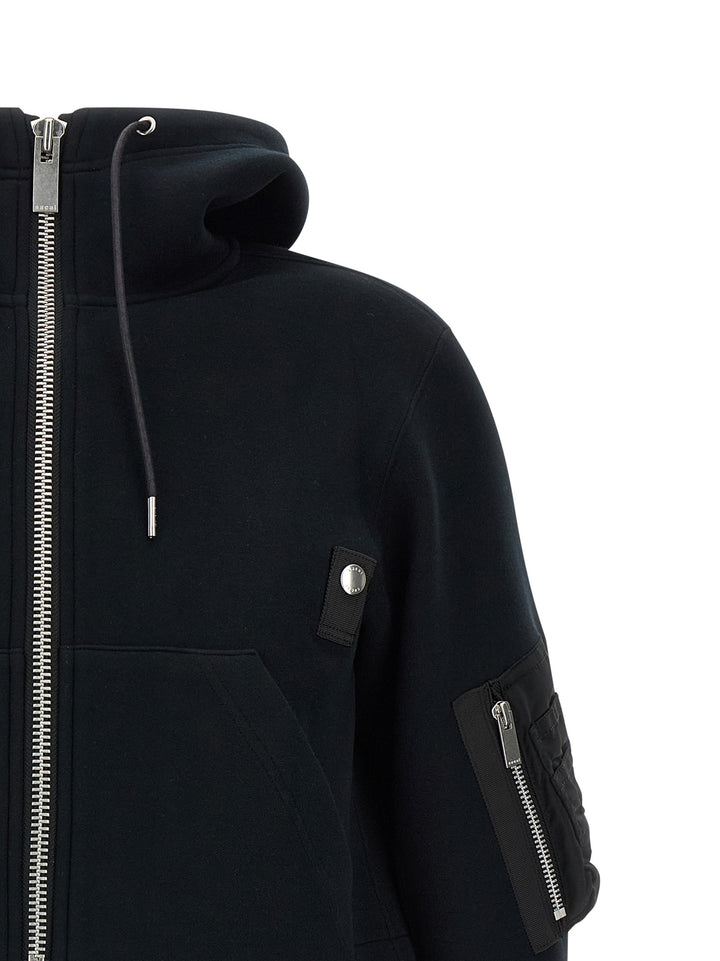 Sacai Sponge Puffer Jackets - Nero | fb1a7b4609d19488b401434e28309848b251e9f2