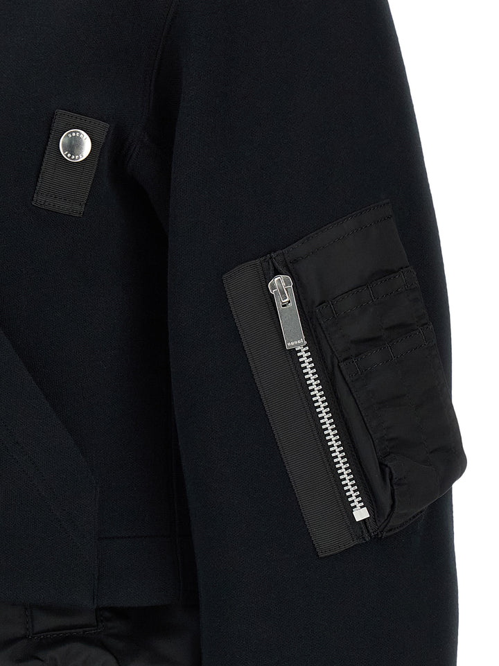 Sacai Sponge Puffer Jackets - Nero | 9a82a2773930b43fa1d75dc0383bb8cb130cc9dc