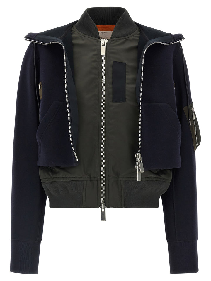 Sacai Sponge Puffer Jackets - Blu | de23ac0be3ea70b63cce9acfb0dc2084024c65a7