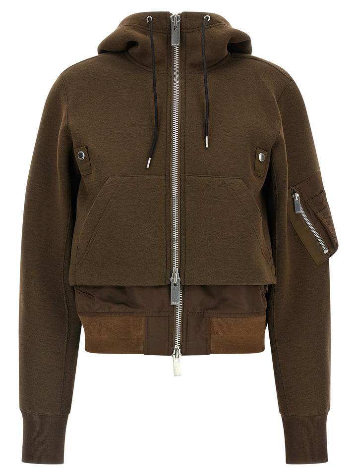 Sacai Sponge Puffer Jackets - Marrone | 8c85e08be28202e829ca010c84f95e49de2437b3