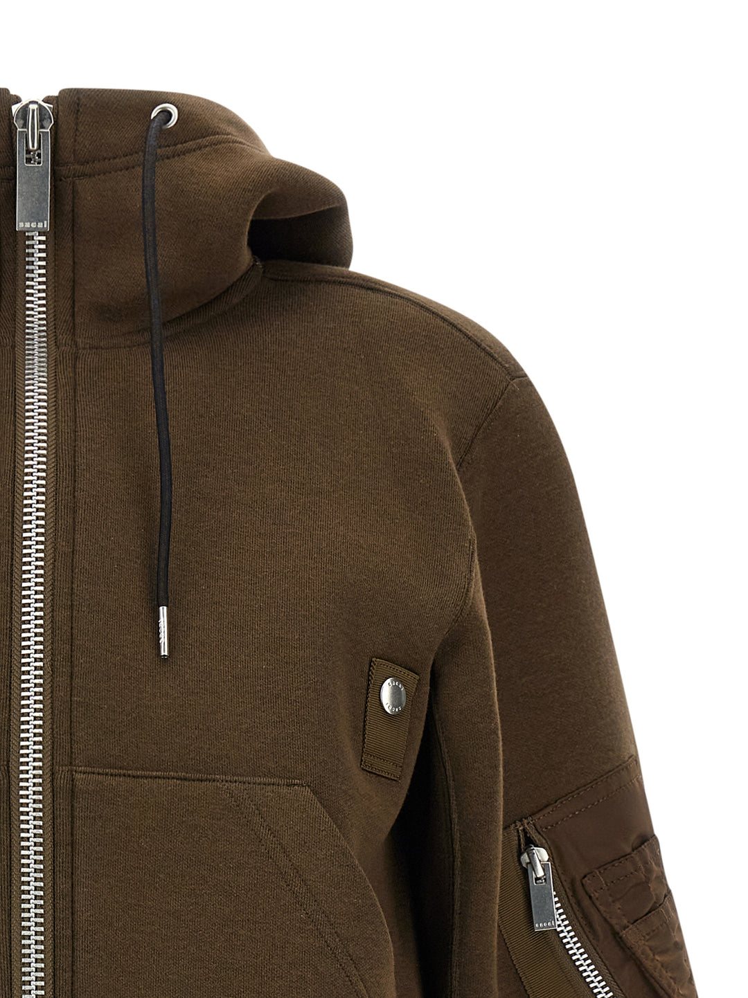 Sacai Sponge Puffer Jackets - Marrone | ba46d1ccc9cde2f9f55ca927fe88ffc7b1417d0e