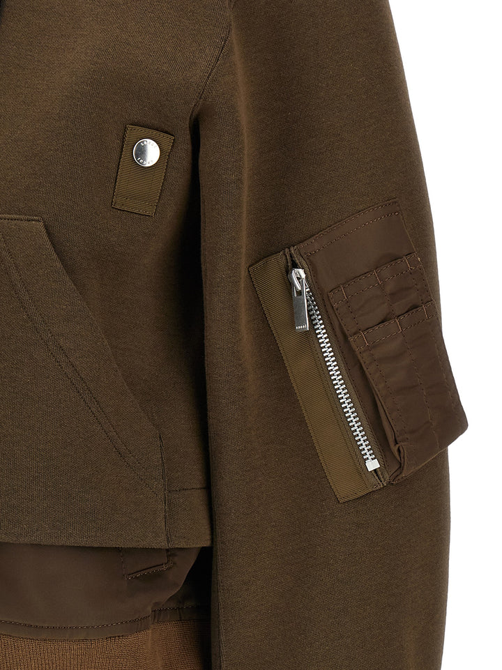 Sacai Sponge Puffer Jackets - Marrone | 42f323c72c8aae8741fd791f6913ab87f94737d6