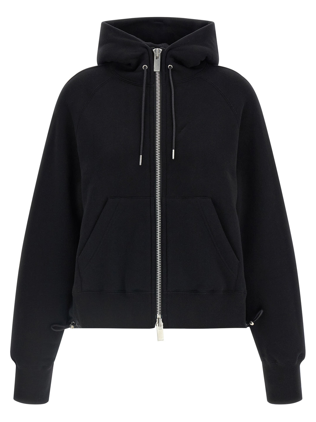 Sacai Cotton Hoodie Felpe - Nero | daeef635e438b46110fea2c323a1fdb896cd3e9b