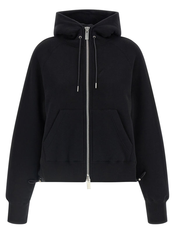 Sudadera con capucha de algodón negra