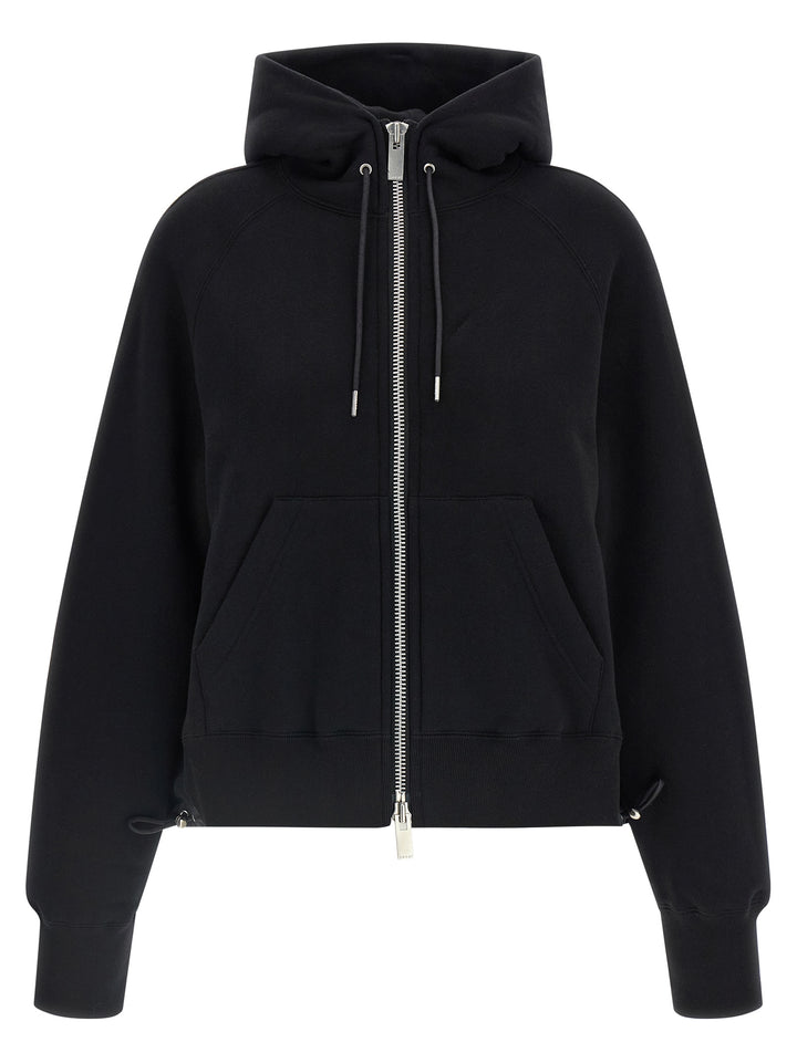 Sacai Cotton Hoodie Felpe - Nero | daeef635e438b46110fea2c323a1fdb896cd3e9b