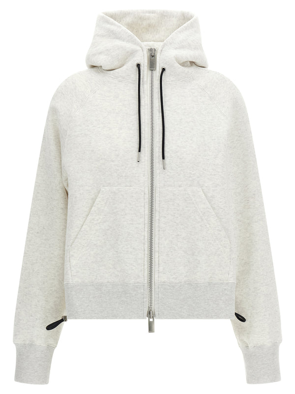 Sudadera con capucha de algodón, color blanco
