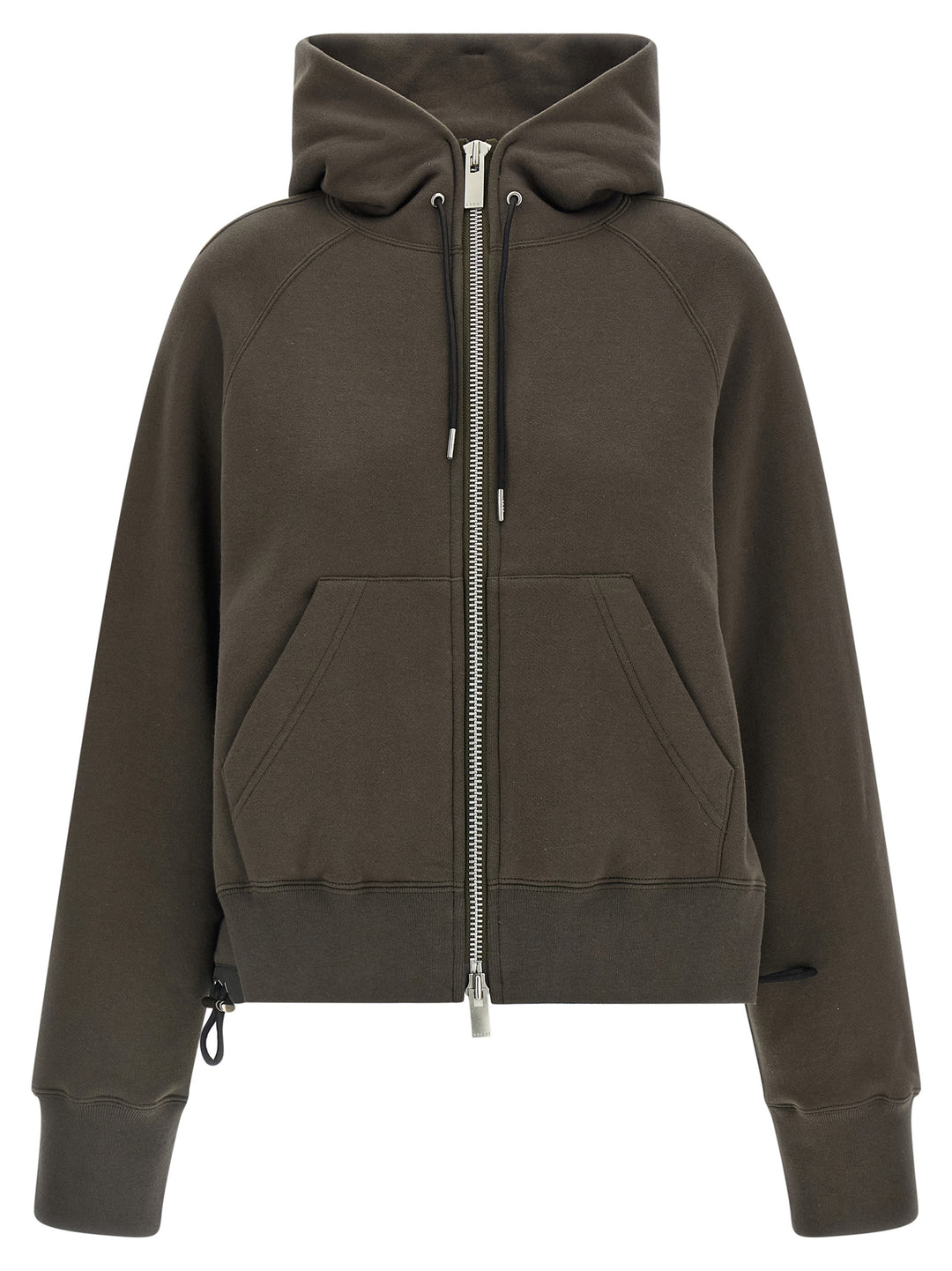 Sacai Cotton Hoodie Felpe - Verde | 28c00f75708d2b2f4162272511c57b97c694a3e7