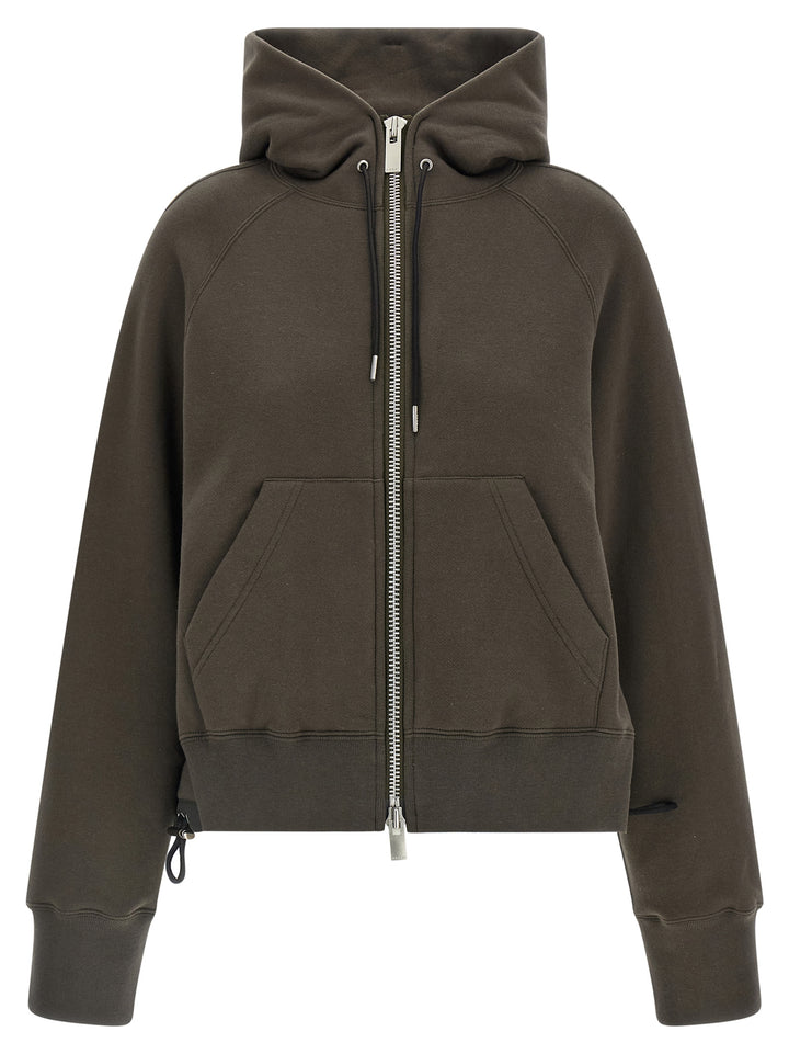 Sacai Cotton Hoodie Felpe - Verde | 28c00f75708d2b2f4162272511c57b97c694a3e7