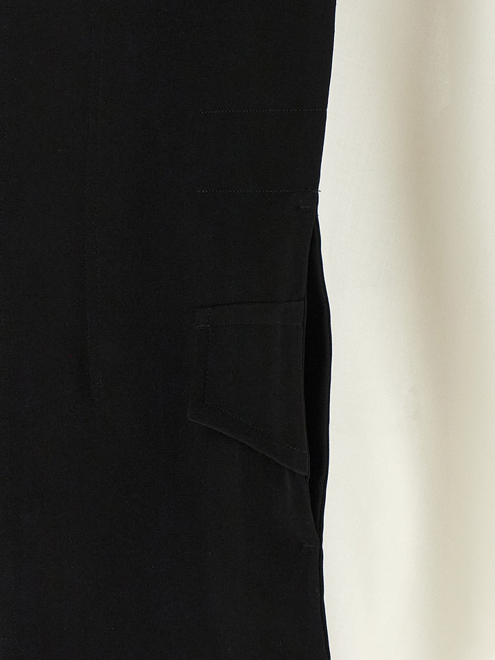 Sacai Hybrid Shirt With Front Panel Model. Camicie - Bianco/Nero | 289e7b1cfdad69746154a376b93a47c69ed563f6
