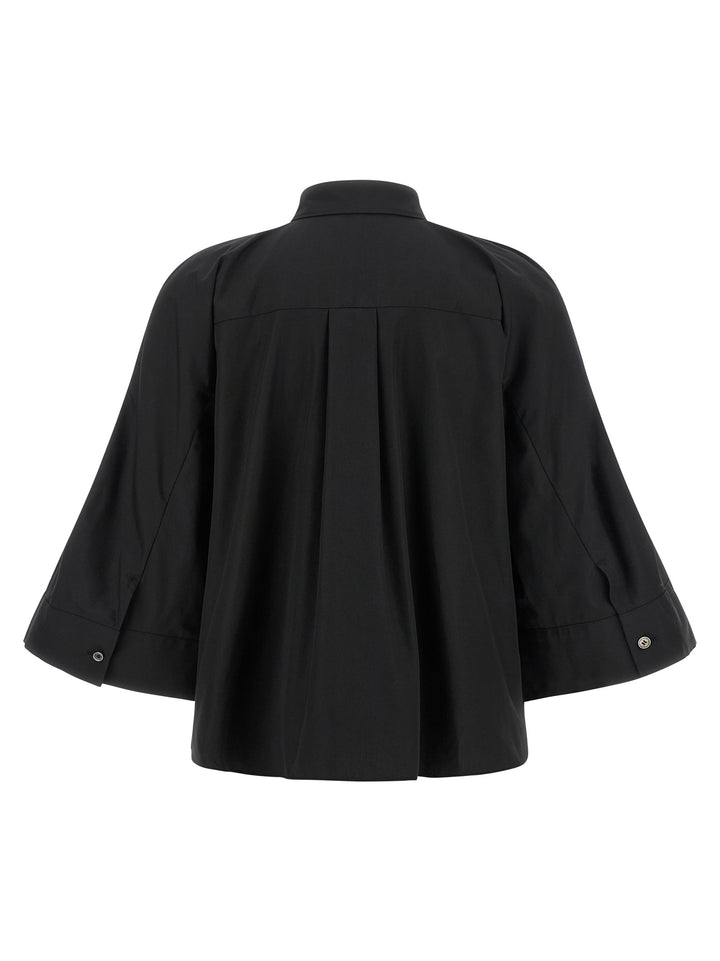 Sacai Poplin Shirt With Wide Sleeves Camicie - Nero | 00412a466f0e98dbcb58520632a972024f5ba012