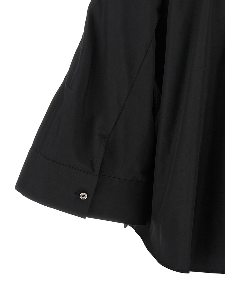 Sacai Poplin Shirt With Wide Sleeves Camicie - Nero | d2559b8224075454f3a9f7ed709f4a5ae671a68b