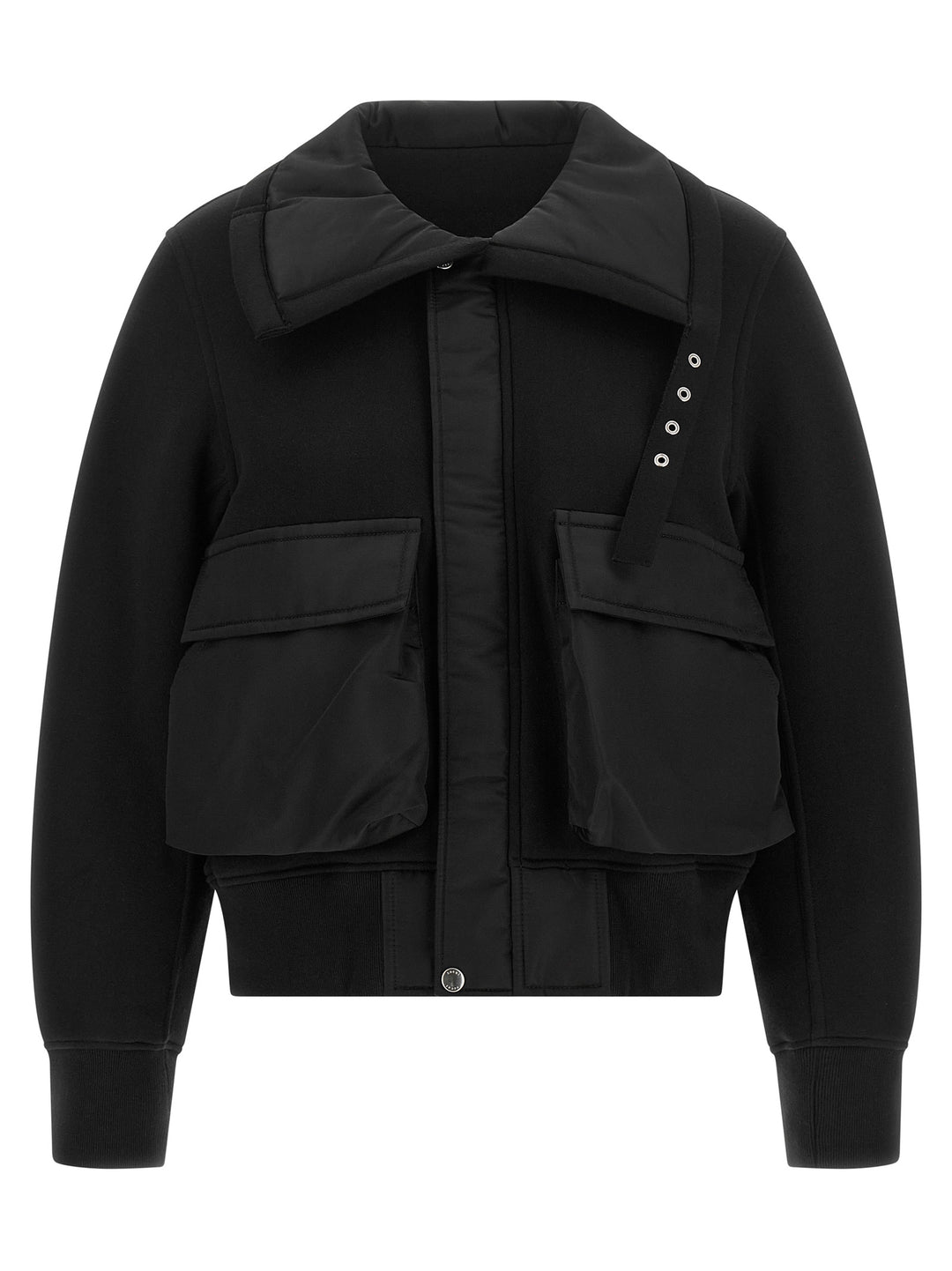 Sacai Terry Cloth-Effect Fabric Jacket Puffer Jackets - Nero | 8e96bef75e000245c8e9861e54deba0eb4d48402