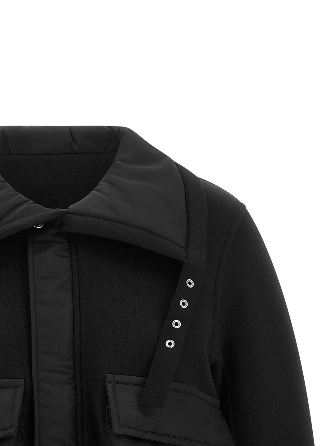 Sacai Terry Cloth-Effect Fabric Jacket Puffer Jackets - Nero | 7a4342d804c7cdb2aea2e175a2ff45a2f4fc515f