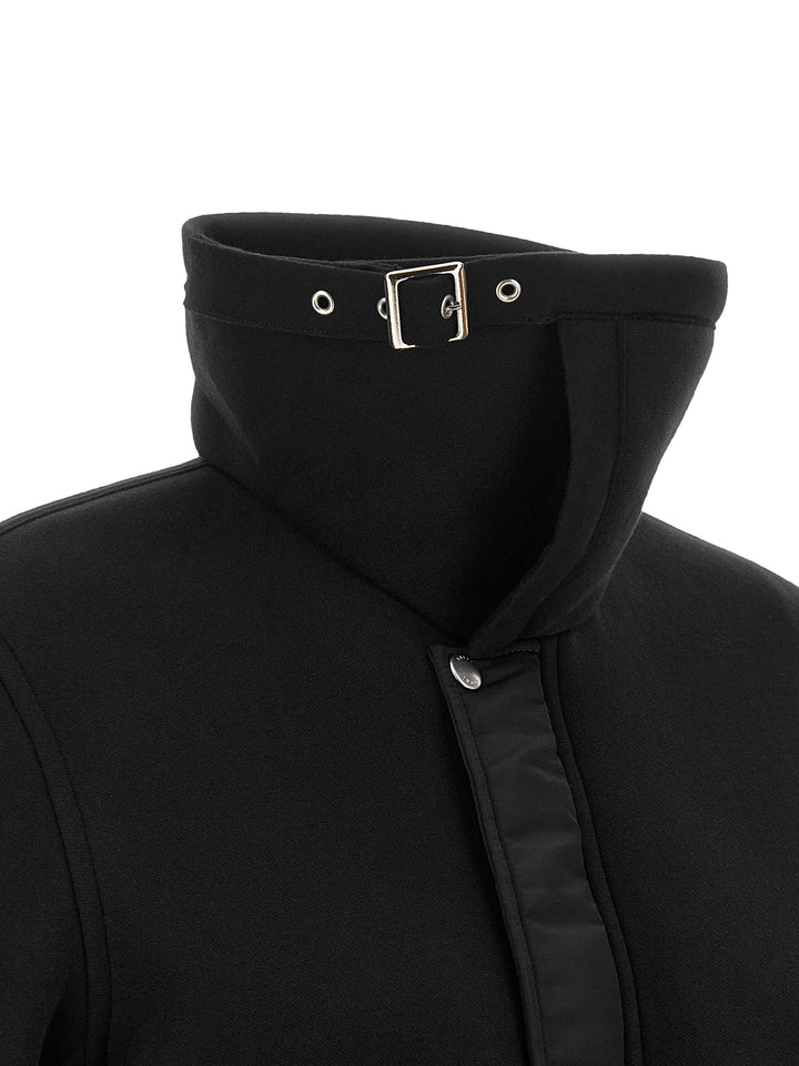 Sacai Terry Cloth-Effect Fabric Jacket Puffer Jackets - Nero | e125b8613ae7030324285fae2572eb0a569fd0ff