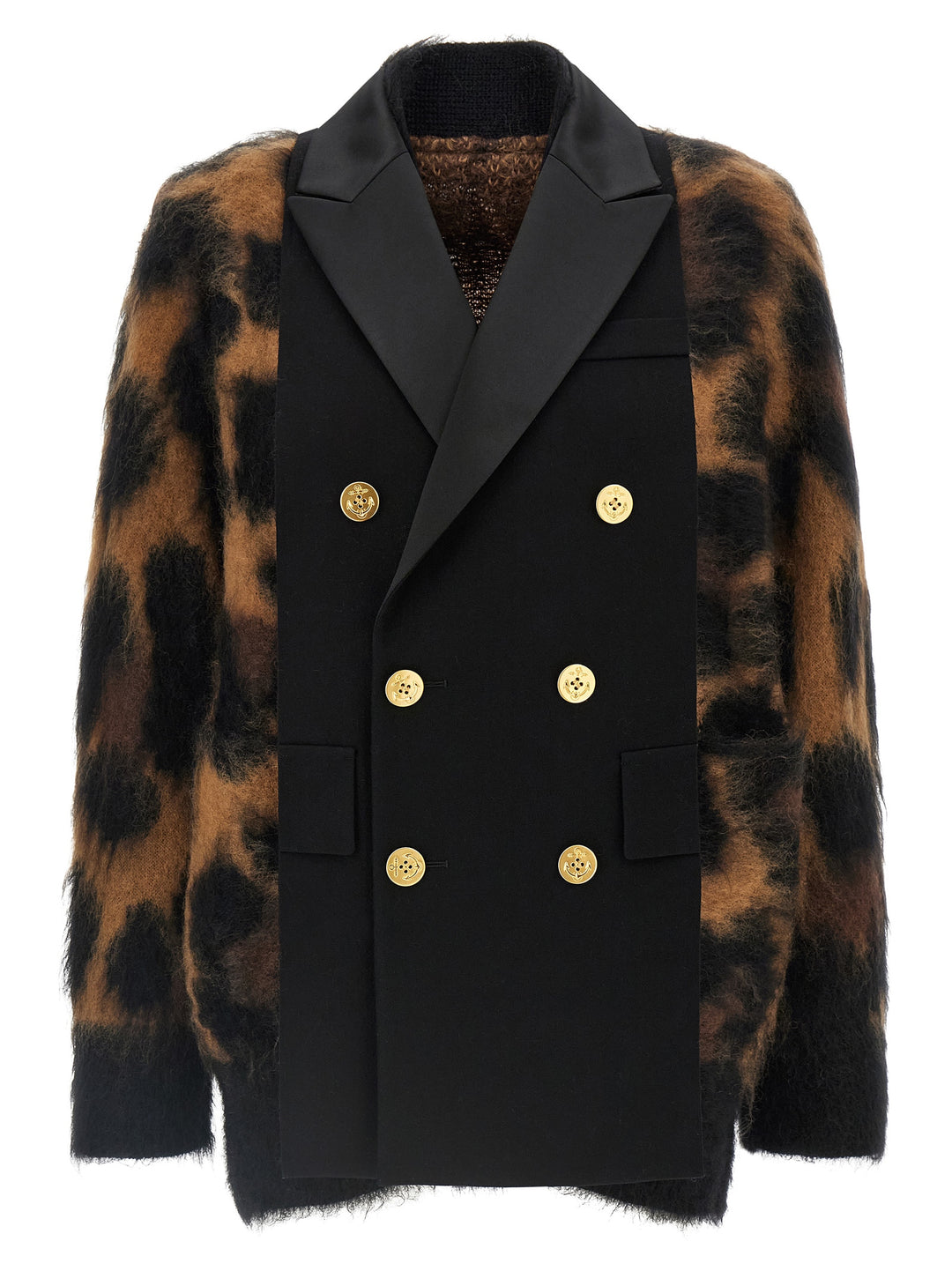 Sacai Cardigan With Double-Breasted Insert Maglioni - Multicolor | 83cb0911d89d33977305c5f4c216121aa37fb52c