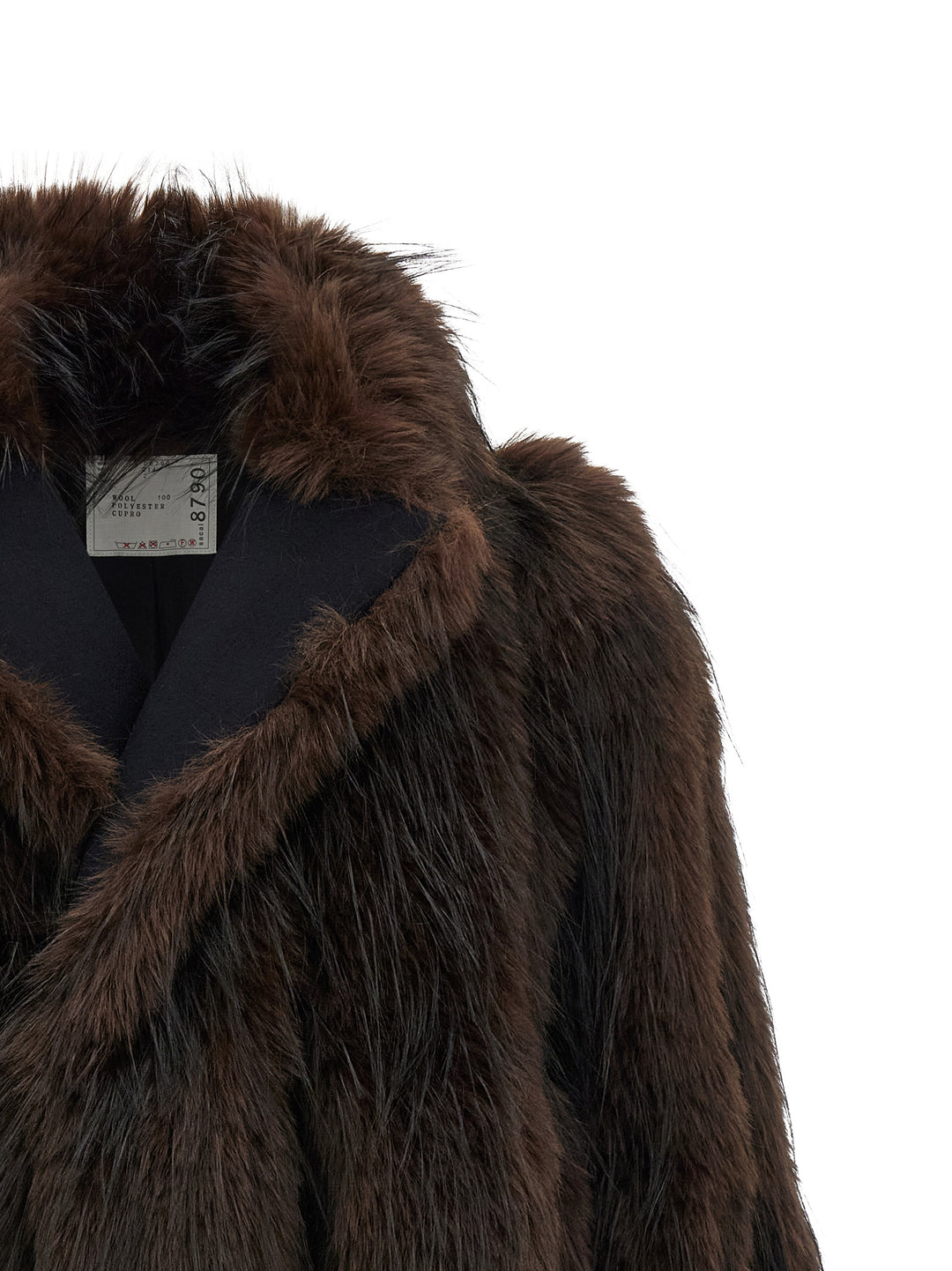 Sacai Jacket With  Inserts Pellicce - Marrone | f3950bda076a377753c03cc88b86b47033de1487