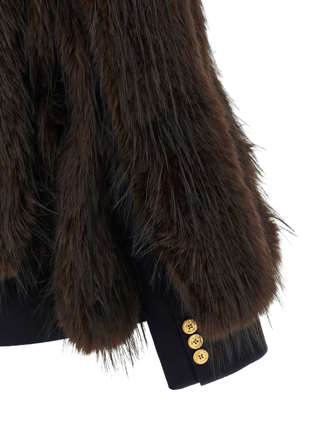 Sacai Jacket With  Inserts Pellicce - Marrone | 1b3b9511ecc50c6712fd874960eb43e2ad65d4b6