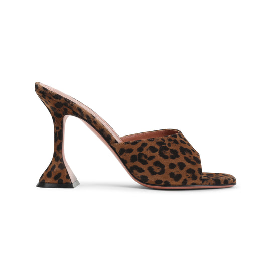 Leopard Suede Leather Lupita 95 Slippers