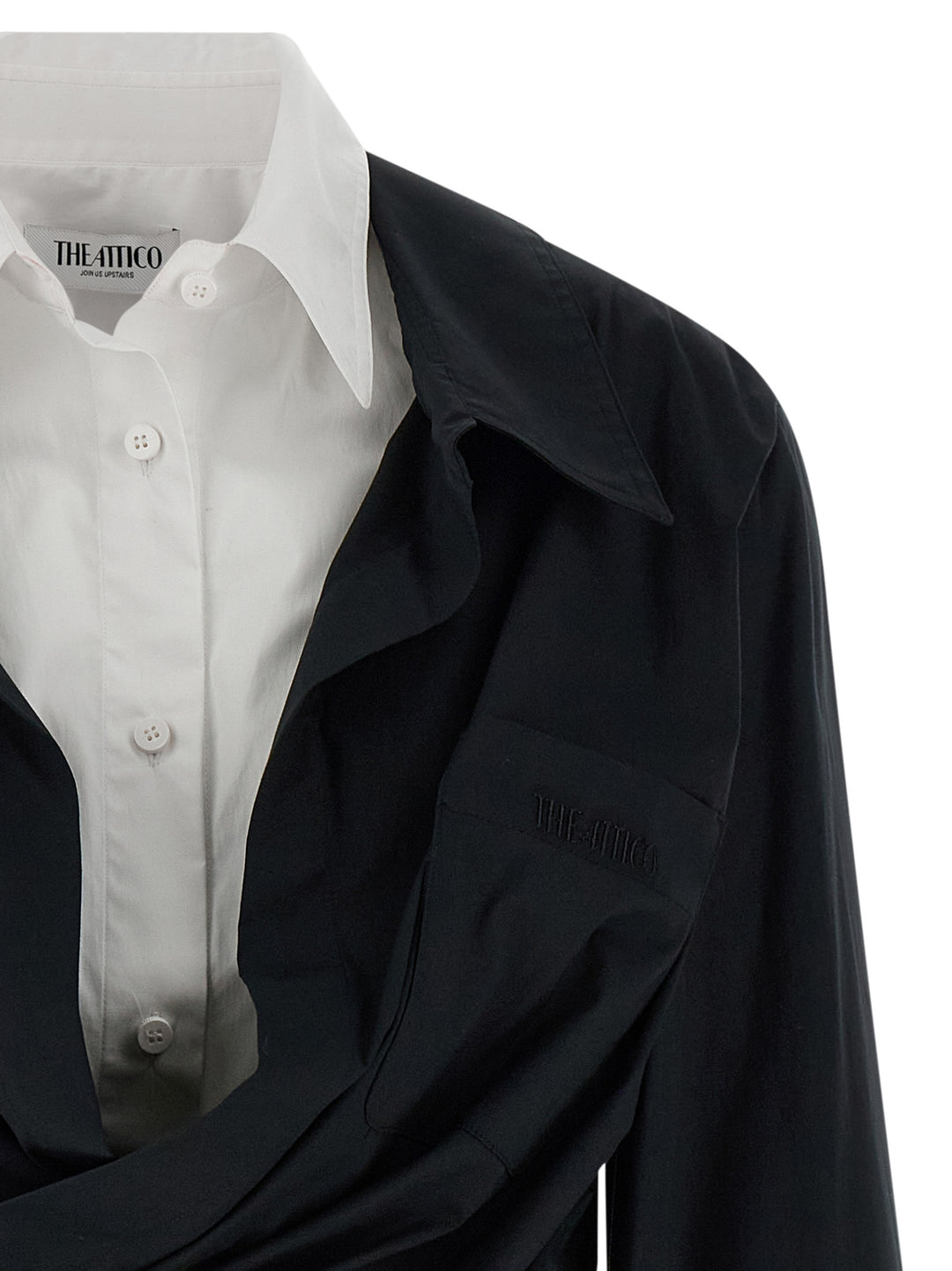 The Attico Double Layer Shirt Dress Abiti - Bianco/Nero | 4f3c191bca5f778c44b0213ed3abe76c9eef987c