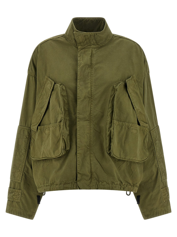 The Attico Canvas Bomber Jacket Puffer Jackets - Verde | d48e5f76732fc27a7e4eb10fd56fffd9fa31e7ff