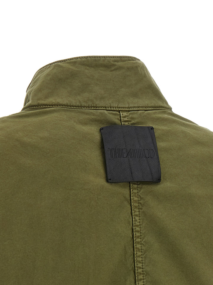 The Attico Canvas Bomber Jacket Puffer Jackets - Verde | 7e436918542eb0711e2e344af60ce50fbb9e0b5e