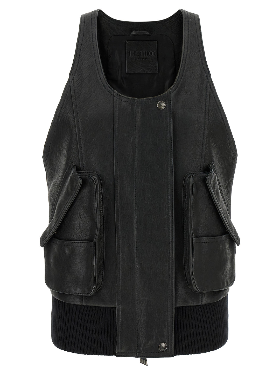 The Attico Blouson Vest Gilet - Nero | 64e59cb0d12922ded46386d876b09e247c66eaa8