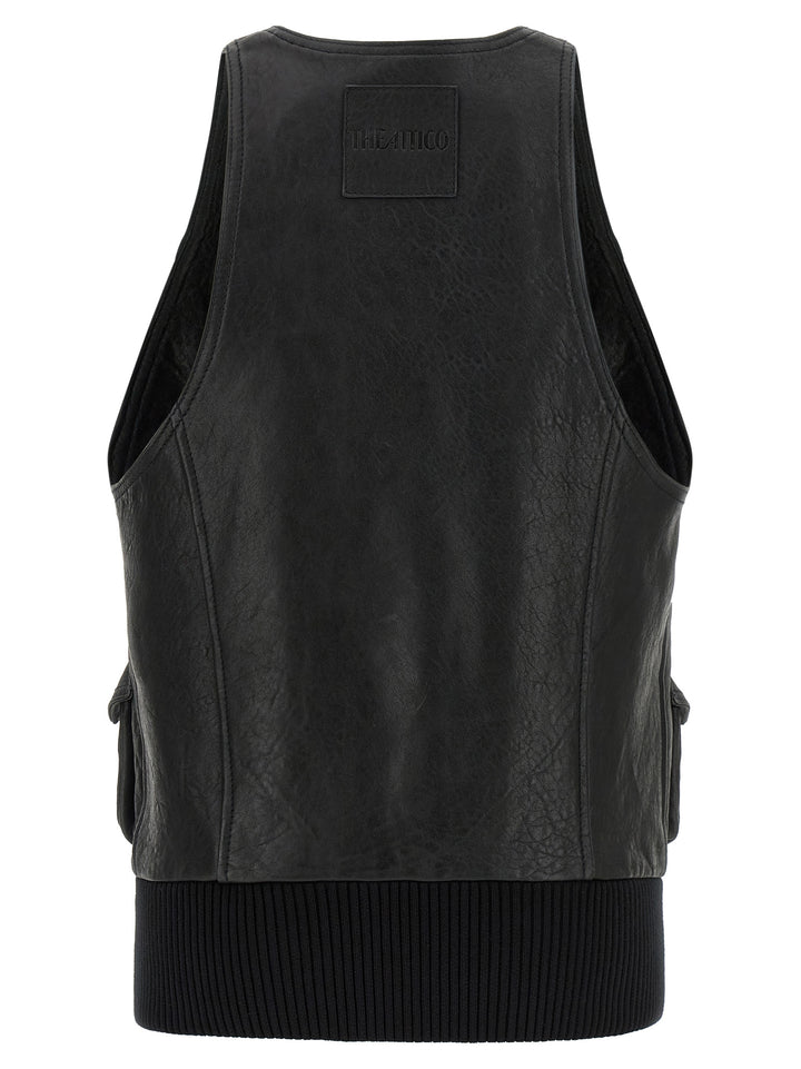 The Attico Blouson Vest Gilet - Nero | b3eecf8eaf1c60290c49fd1aa95a4053e327b715