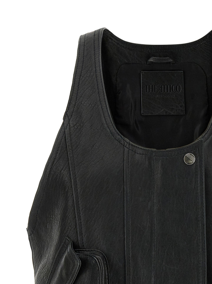 The Attico Blouson Vest Gilet - Nero | 3e8af7789dab56cd505fcc30c5c44508d042849a