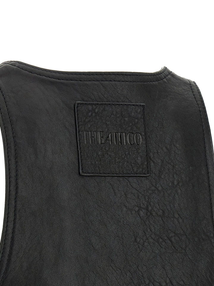 The Attico Blouson Vest Gilet - Nero | a65beef3c2304e51207c820eda428d8e5be7868e
