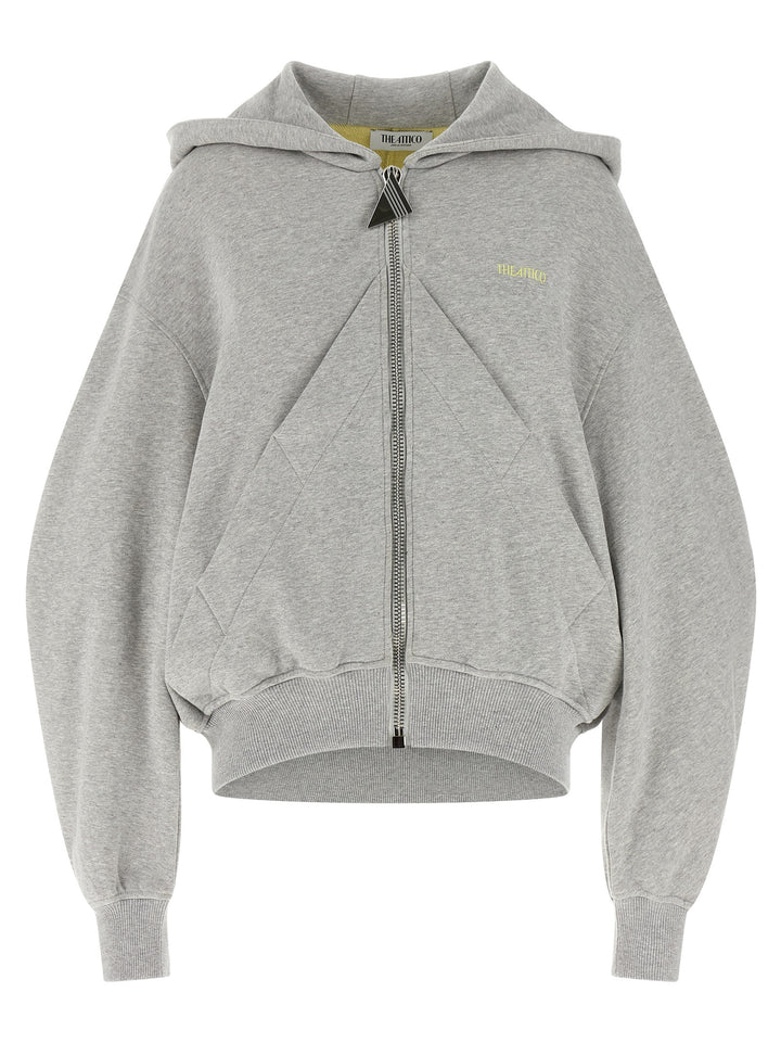 The Attico Logo Hoodie Felpe - Grigio | fe6b92a2ae8d2317545ddc5e0e712eaf70adbfe7