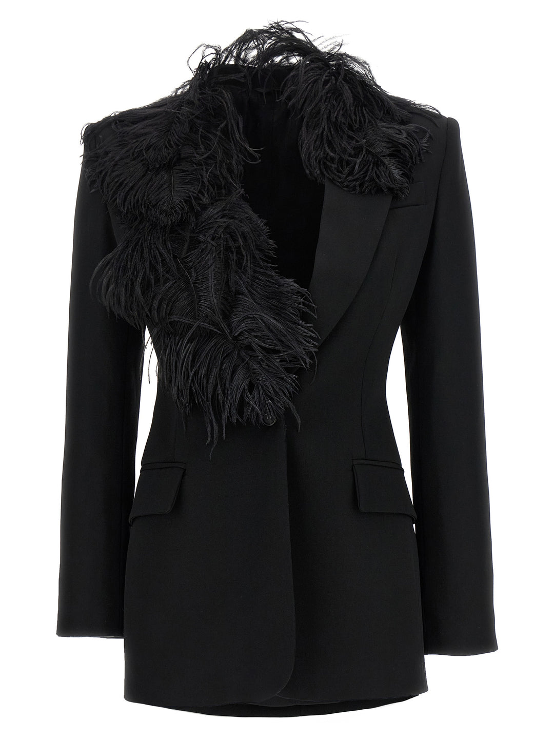 The Attico Feather Blazer BlazerS - Nero | 32c6f657f812b8971a1e547ebb427d4430face54