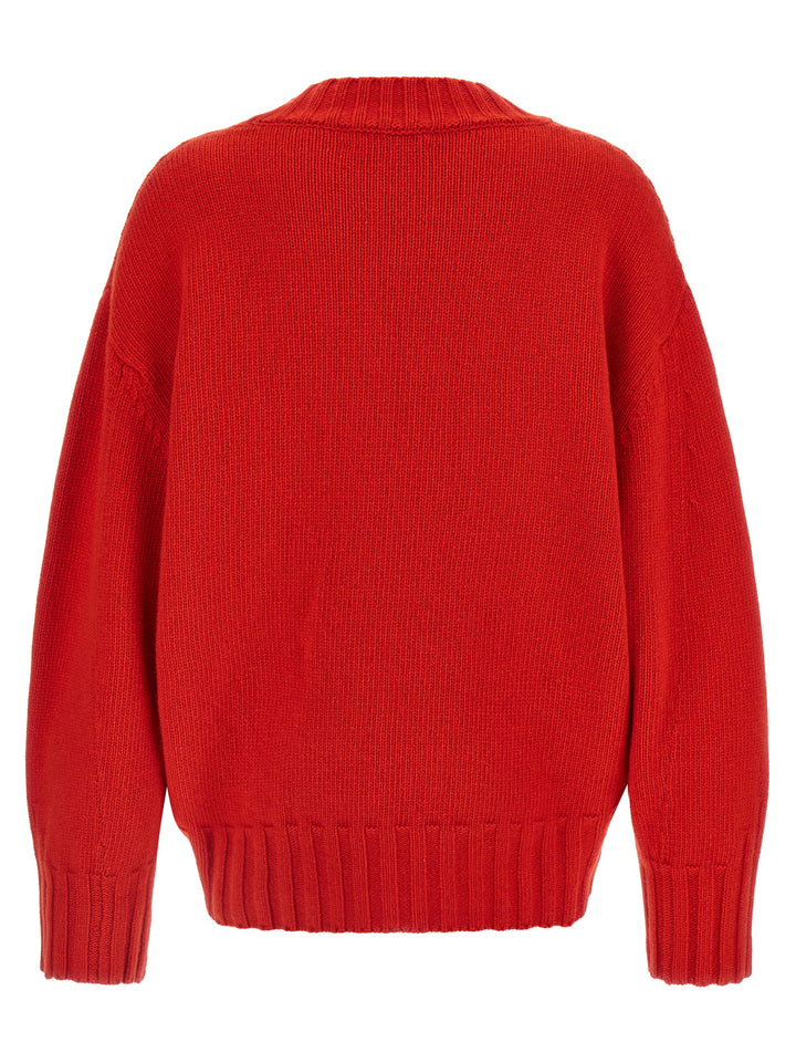 The Attico Asymmetrical Hem Sweater Maglioni - Rosso | 491321eb28888052814a9852366eacbb56bdce9e
