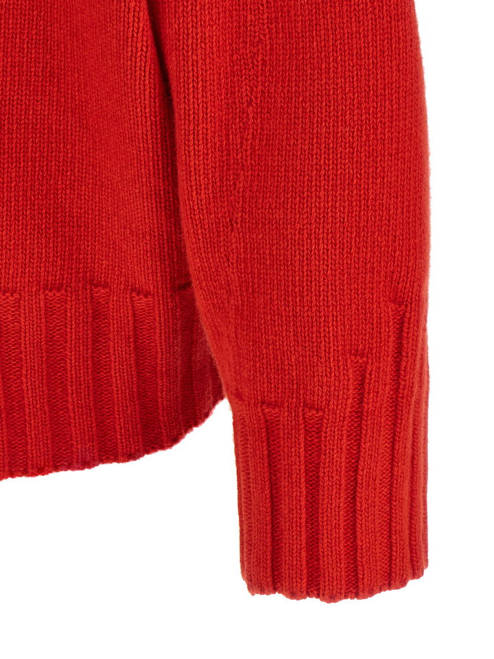 The Attico Asymmetrical Hem Sweater Maglioni - Rosso | 4ad458a0396fbb344e97b7b16853c82d3b18b365