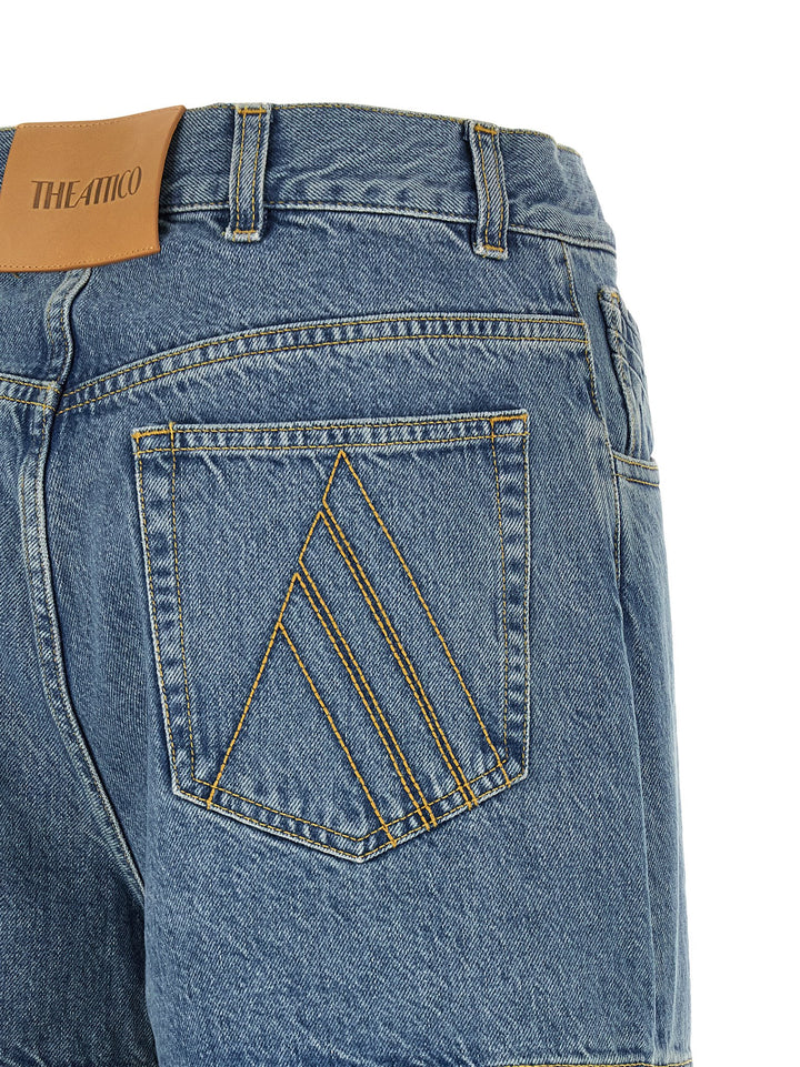 The Attico Cut-Out Jeans - Celeste | fe245b7cb84d708fe49c409c31bb699496633aee