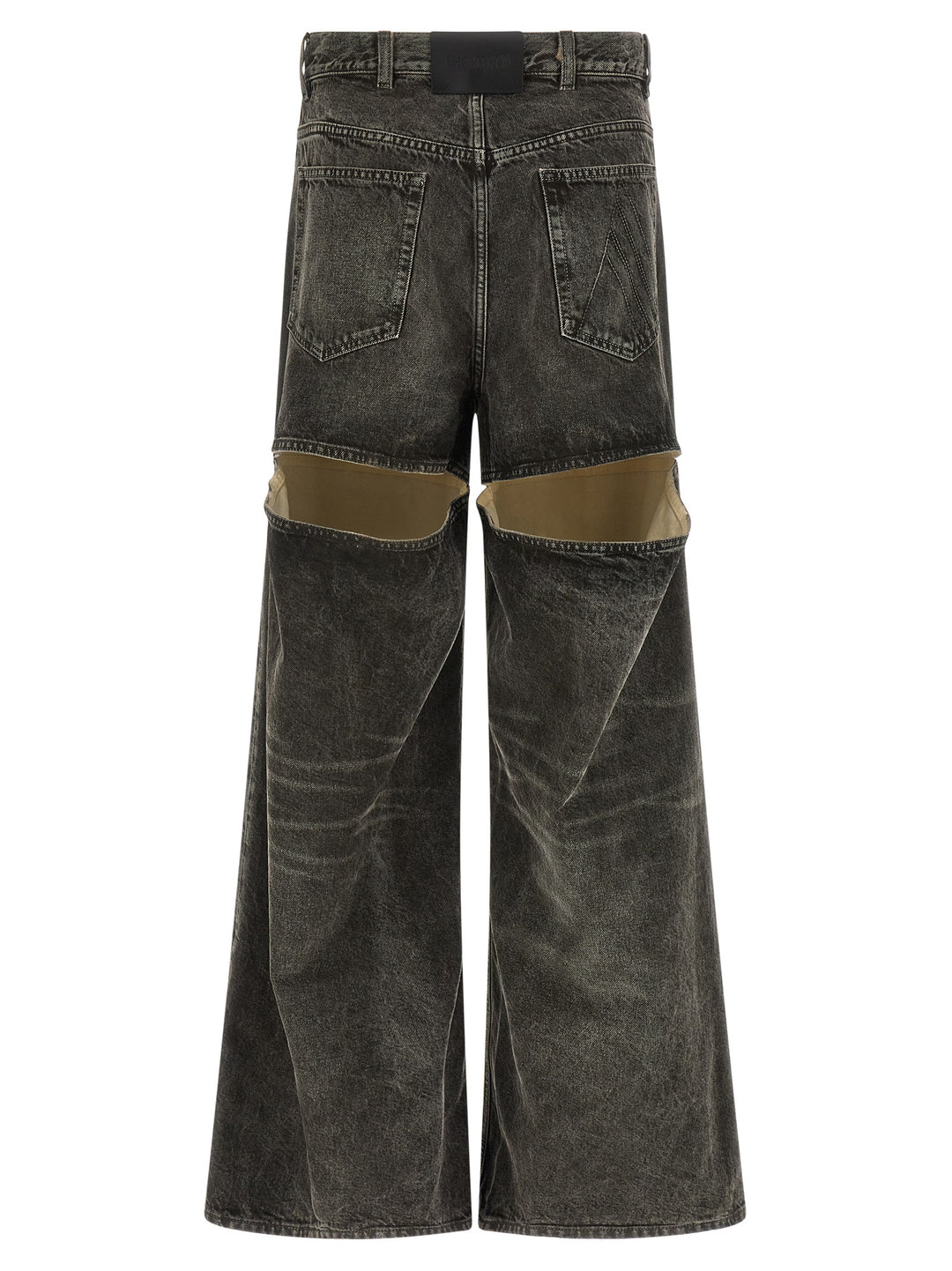 The Attico Cut-Out Jeans - Nero | 5d17603c84e081347f0aa928346cb85b1c270e4d