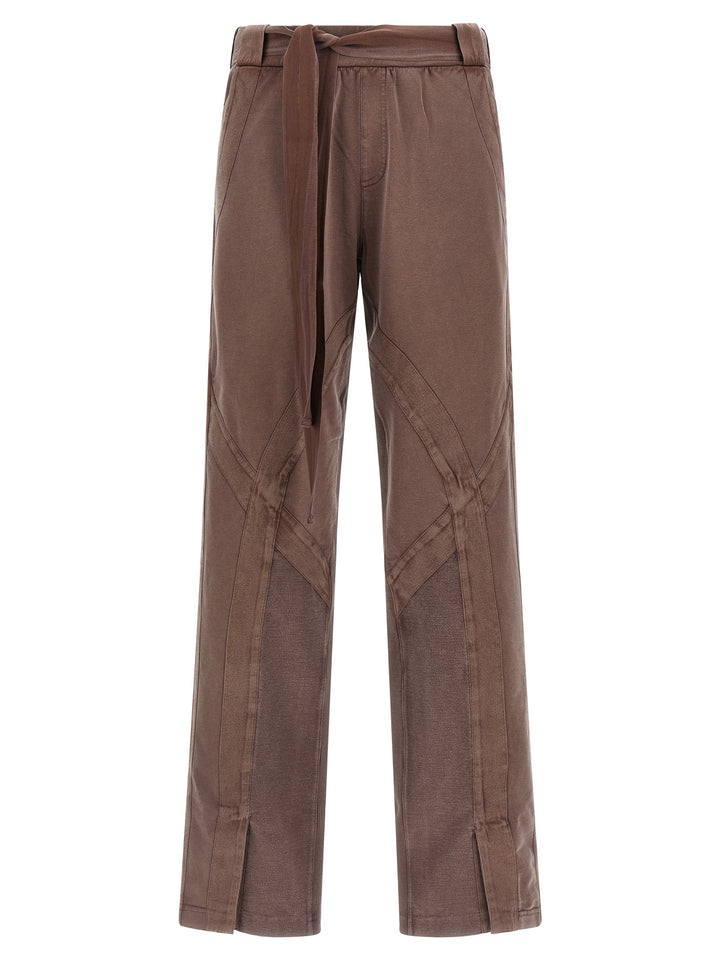 The Attico Front Split Pantaloni - Marrone | 208fae6ac401e2ab6e7092334bcd32fe5ca84174