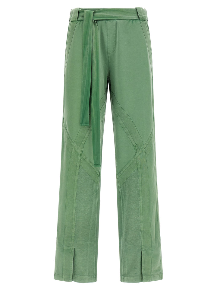 The Attico Front Split Pantaloni - Verde | 462b457603545f2b16098cbff9dbff3a5615465f